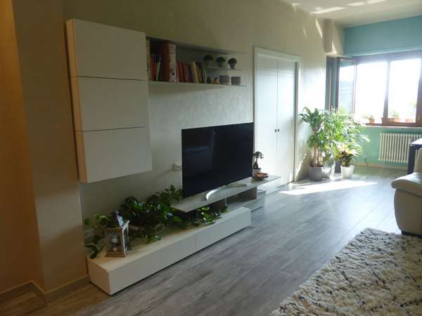 salone progetto nuovo pavimento in grès porcellanato